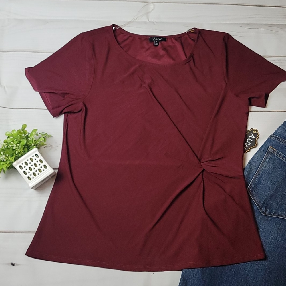 Burgundy blouse